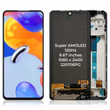 Pantalla táctil AMOLED de repuesto con marco para Xiaomi Poco X4 Pro 5G 2201116PG