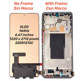 Replacement OLED Display Touch Screen With Frame For Xiaomi Redmi K50 Ultra 5G 22081212C Black