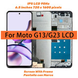 Ersatz-LCD-Display und Touchscreen mit Rahmenbaugruppe für Motorola Moto G13 G23