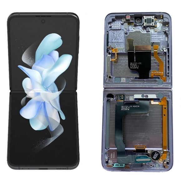 Replacement AMOLED Display Touch Screen With Frame For Samsung Galaxy Z Flip4 F721B  SM-F721B