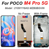 Ersatz-LCD-Display, Touchscreen mit Rahmen für Xiaomi Poco M4 Pro 5G 21091116AG MZB0BGVIN