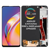 Pantalla táctil AMOLED de repuesto con marco para OPPO Reno5 Lite 4G CPH2205 