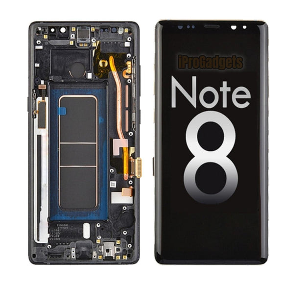 Reemplazo para Samsung Galaxy Note 8 N950F SM-N950A N950U AMOLED pantalla táctil montaje con marco