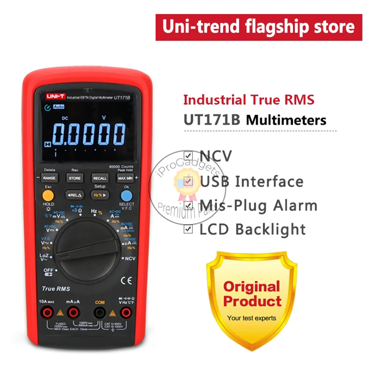 Unit Multimeter True Rms UNI-T UT171B Industrial True RMS Digital Multimeters Admittance 60K ...