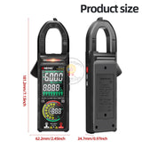 Aneng ST213 Digital Clamp Meter DC/AC Current 6000 Counts 400A Amp Multimeter Large Color Screen Voltage Tester Car Hz NCV Ohm