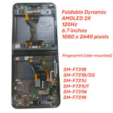 Replacement AMOLED Foldable Display Touch Screen With Frame for Samsung Galaxy Z Flip5 F731B