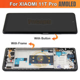 Replacement AMOLED Display Touch Screen With Frame for Xiaomi 11T Pro 2107113SG 11T 21081111RG