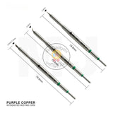 Mijing C210 Series Purple Copper Integrated Soldering Iron Tips Mobile Phone PCB Repair Soldering Iron Tips