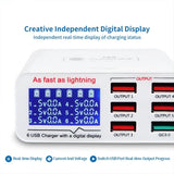 SS-304Q 6 Port LCD USB Charger 2.4A Fast Charging Station