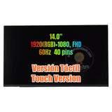 Replacement Display R140NWF5 R5 0NV3P5 14.0 inch Laptop LCD Touch Screen Panel OEM