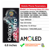 Pantalla táctil AMOLED de repuesto con marco para Samsung Galaxy S22 Ultra SM-S908B 5G S908 S908B S908U S908E 