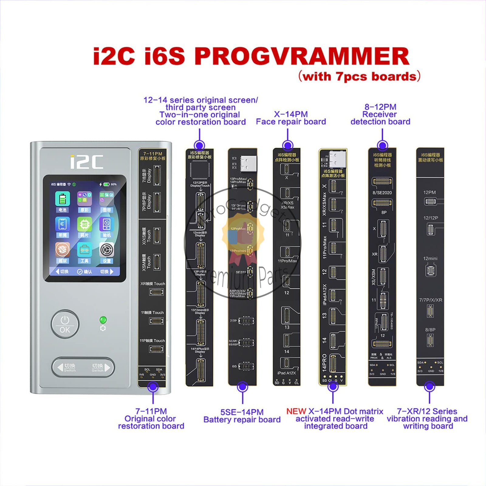 Matrix Programmer i2C i6S Intelligent Programmer for iPhone 7-14 ProMax True Tone ...