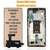 Replacement AMOLED Display Touch Screen With Frame for Xiaomi 11T Pro 2107113SG 11T 21081111RG
