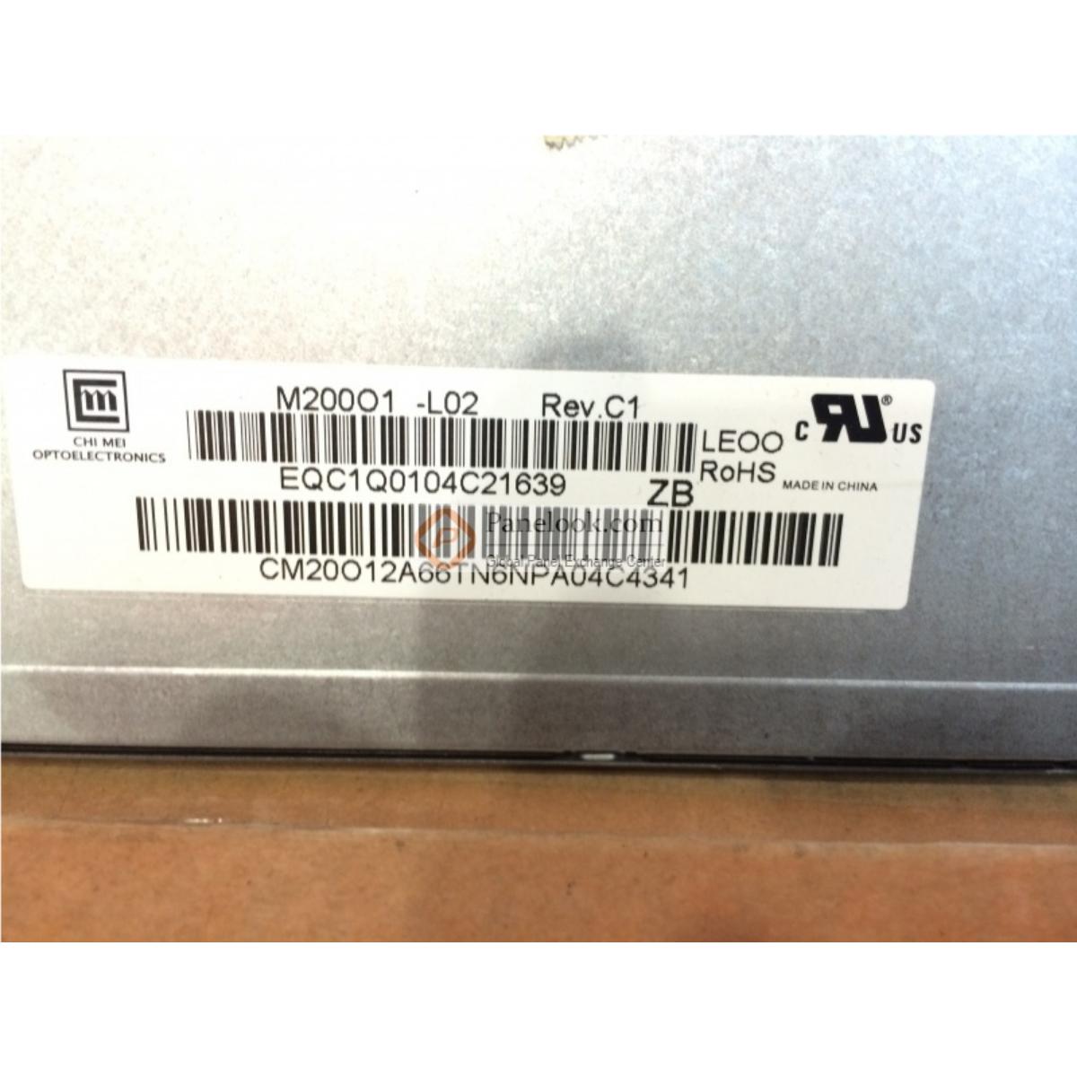 20 Inch LCD Screen Panel M200O1-L02 M20001-L02 HD+ LED Replacement ...