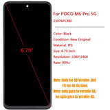 Replacement LCD Display Touch Screen For Xiaomi Poco M6 Pro 5G 23076PC4BI 