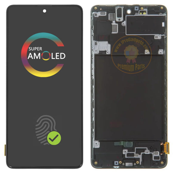 Replacement AMOLED LCD Display Touch Screen With Frame for Samsung Galaxy A71 A715 SM-A715F