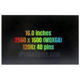 Replacement New Display NE160QDM-NY2 16.0 inch 2.5K 120Hz IPS LCD Screen Panel