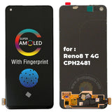 Replacement New Display for Oppo Reno8 T 8T 4G CPH2481 90Hz AMOLED Touch Screen With Frame Assembly OEM