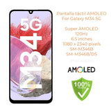 Pantalla táctil AMOLED de repuesto para Samsung Galaxy M34 5G SM-M346B