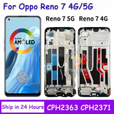 Replacement New Display for Oppo Reno7 4G CPH2363 5G CPH2371 AMOLED Touch Screen Digitizer Assembly