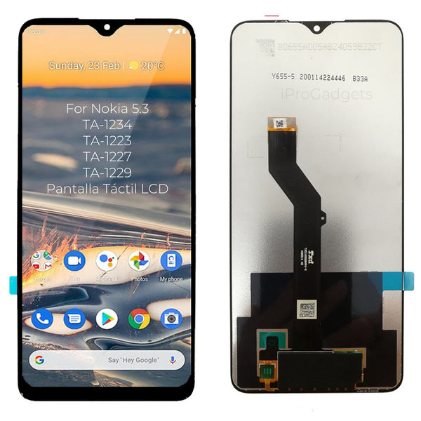 Écran Complet (vitre Tactile + LCD) Pour Nokia 5.3 - Bleu, Neuf, Remplacement De Qualité