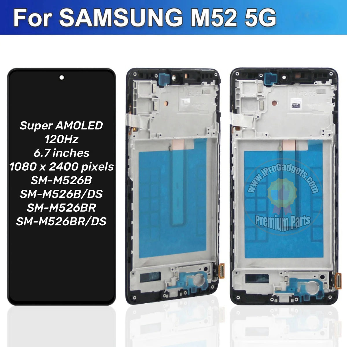 Replacement AMOLED Display Touch Screen With Frame for Samsung
