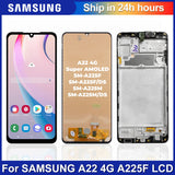 Replacement AMOLED Display Touch Screen With Frame for Samsung Galaxy A22 4G A225 SM-A225F