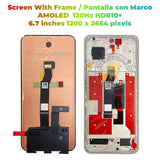 Replacement New Display for Honor 90 REA-AN00 REA-NX9 AMOLED Touch Screen With Frame Assembly