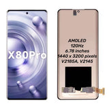 Replacement AMOLED Display Touch Screen For Vivo X80 Pro iQOO 8 Pro V2185A V2145 V2141A I2017