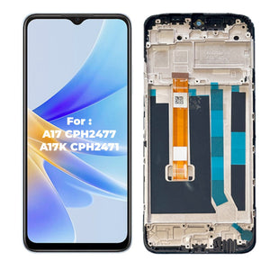 Replacement LCD Display Touch Screen With Frame for OPPO A17 CPH2477 A17K CPH2471