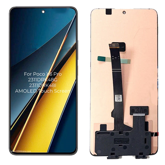 Replacement AMOLED Display Touch Screen For Xiaomi Poco X6 Pro 5G 2311DRK48G 2311DRK48I