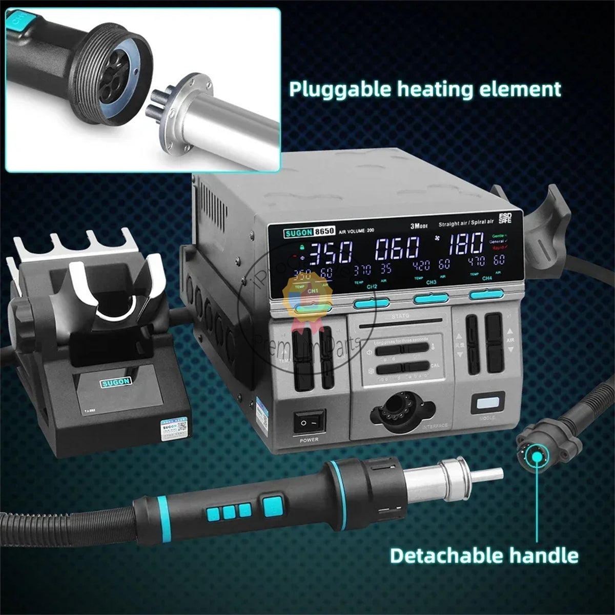 Sugon 8650Pro Curve Edition 1300W Intelligent Digital Hot Air Gun BGA ...