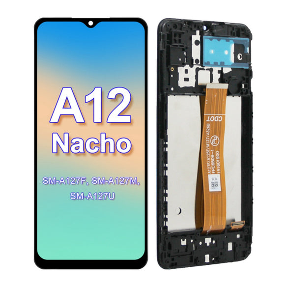 Replacement LCD Display Touch Screen With Frame for Samsung Galaxy A12 Nacho SM-A127F SM-A127M SM-A127U