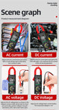 Aneng ST213 Digital Clamp Meter DC/AC Current 6000 Counts 400A Amp Multimeter Large Color Screen Voltage Tester Car Hz NCV Ohm