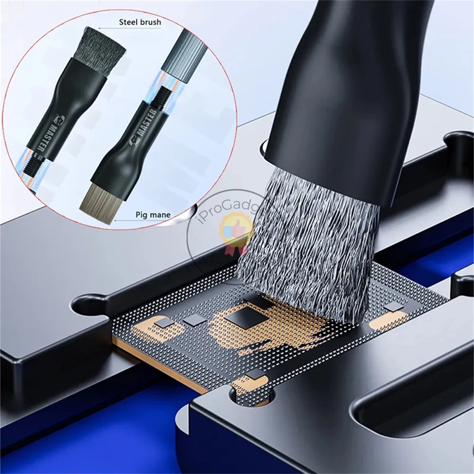 Ic Rework Tool Mechanic PCB Rework Steel Bristle Brush Motherboard IC Debonding Brush ...