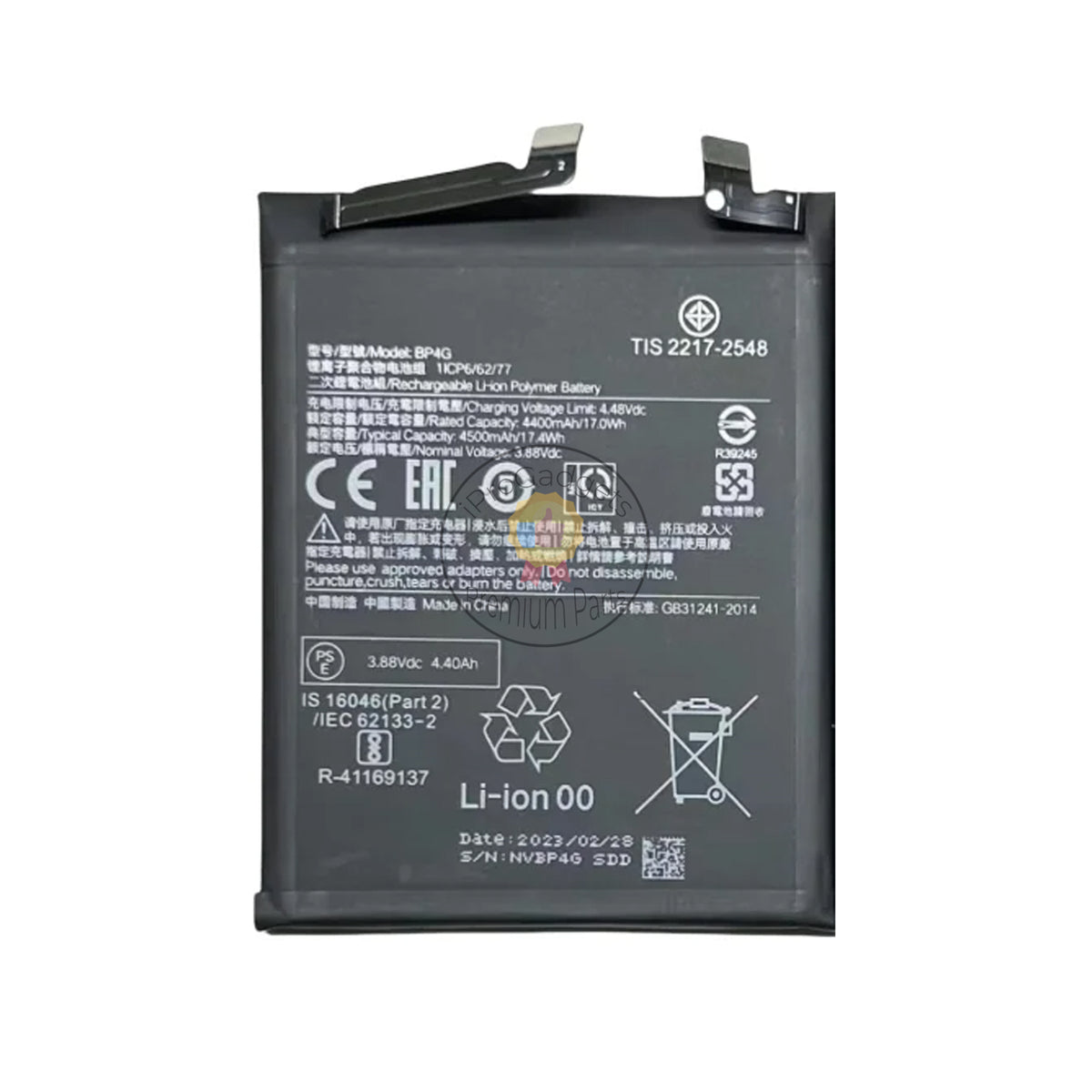 Replacement Battery For Xiaomi 2211133C,2211133G,Mi 13,Mi 13 5G,BP4G