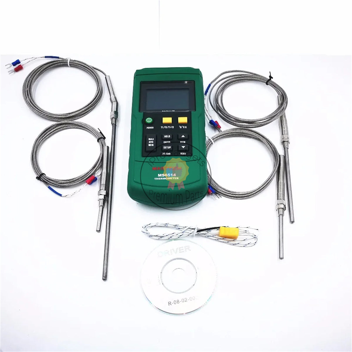 Mastic MS6514 Dual Channel Digital Thermometer + 30mm 50mm 100mm 200mm ...