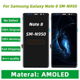 Reemplazo para Samsung Galaxy Note 8 N950F SM-N950A N950U AMOLED pantalla táctil montaje con marco