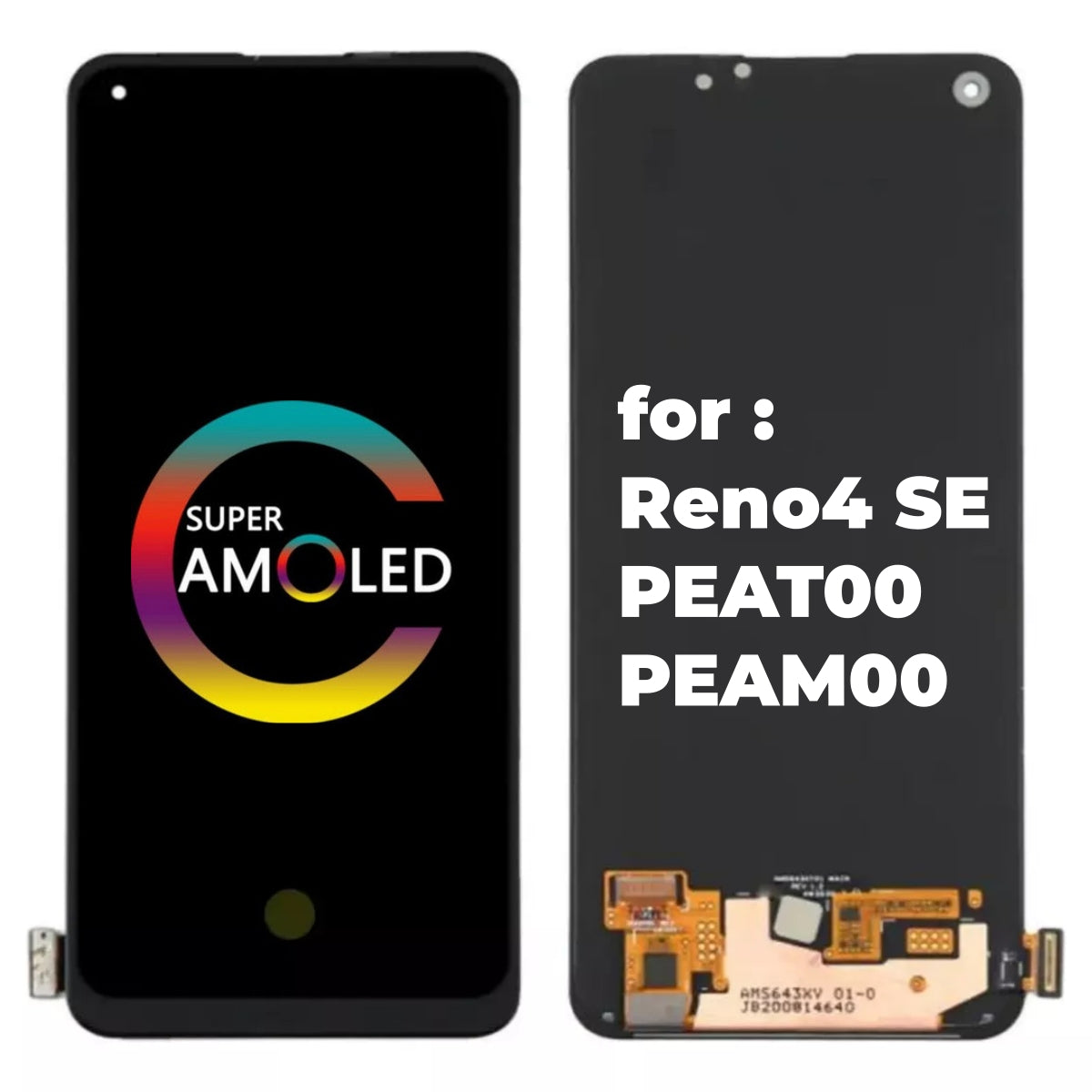 Oppo Reno4 Screen Replacement AMOLED Screen For OPPO Reno4 SE Reno 4 SE PEAT00 PEAM00 LCD ...