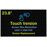 Replacement for Lenovo Ideacentre AIO 3-24ITL6 All-in-One LCD Display Touch Screen 23.8" FHD Touch-Version