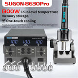 SUGON 8630Pro 1300W Hot Air Gun Digital Display Hot Air Rework Station Welding Heat Gun BGA Desoldering Station SMD Welding Tool