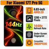 Replacement Display for Xiaomi 17T Pro 5G 2602EPTC0G 144Hz AMOLED Touch Screen Assembly