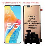 Replacement AMOLED Display Touch Screen for OPPO Realme 10 Pro+ Pro Plus RMX3687 RMX3686 120Hz