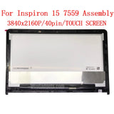 Replacement Full Display for Dell Inspiron 15 7559 53FC4 053FC4 15.6 4K UHD LCD Touch Screen With Frame Assembly