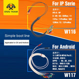 Cable de alimentación dedicado OSS W117 W116 para iPhone y Andriod