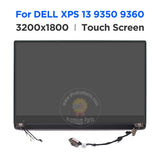 Replacement Full Display for Dell XPS 13 9343 13.3 inch HP2YT 0HP2YT QHD LCD Touch Screen Complete Assembly Black