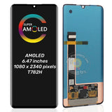 Repuesto para pantalla táctil TCL 10 Plus 10Plus T782H AMOLED, color negro