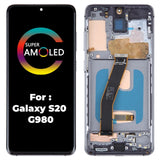 Replacement AMOLED Display Touch Screen With Frame for Samsung Galaxy S20 G980 SM-G980 SM-G980F SM-G980F/DS