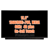 Replacement New Display B156XTK02.1 15.6 inch LCD Touch Screen HD eDP 40 Pins