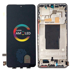 Ersatz-OLED-Display-Touchscreen mit Rahmen für Xiaomi Redmi K50 Ultra 5G 22081212C Schwarz 